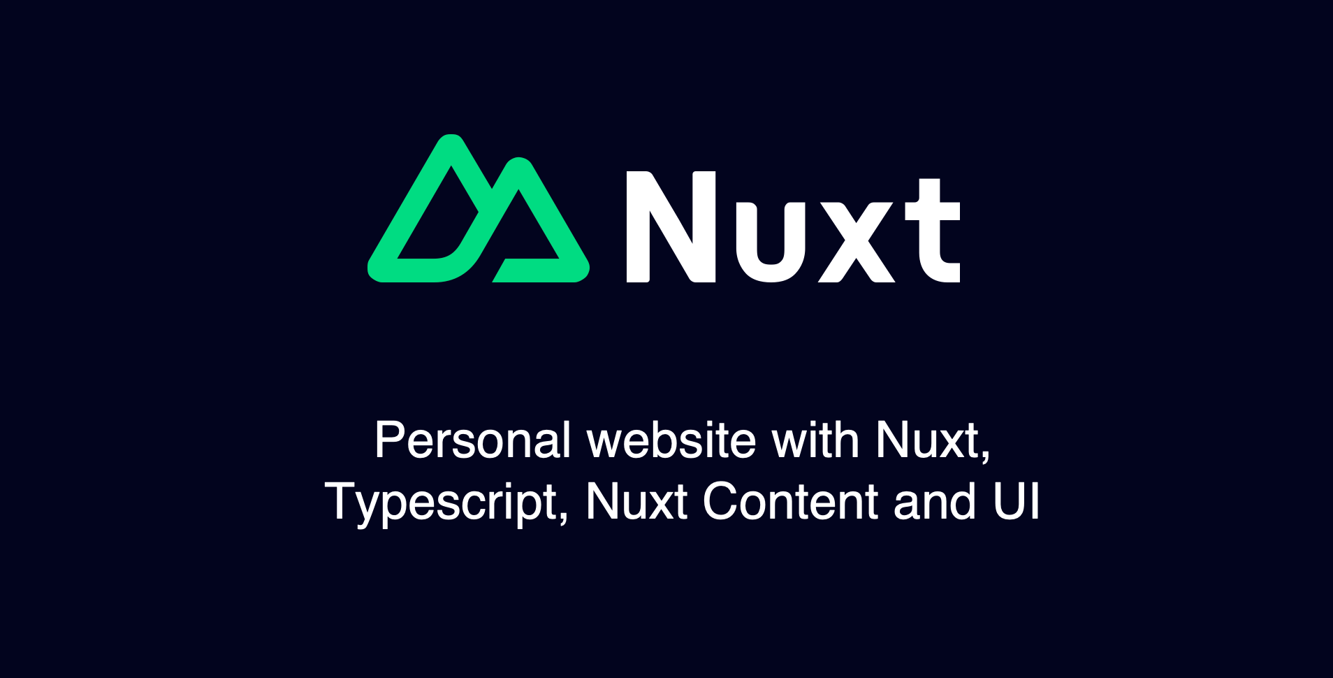 Using Nuxt 3 and Nuxt Content to create a personal website